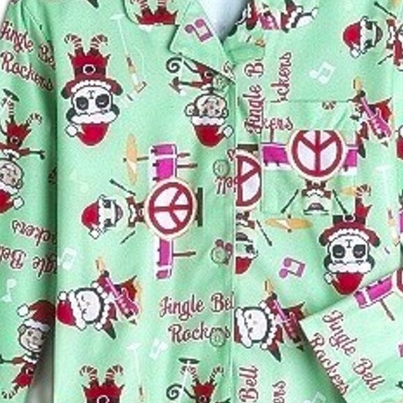 JOE BOXER Pajama Pant Set 2PC Sleepwear JINGLE BELL SANTA Rockers PJs 5/6 - Picture 4 of 5